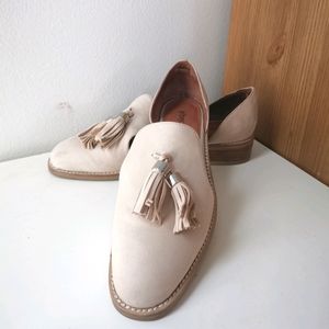 Jeffrey campbell tasseled open case suede flats